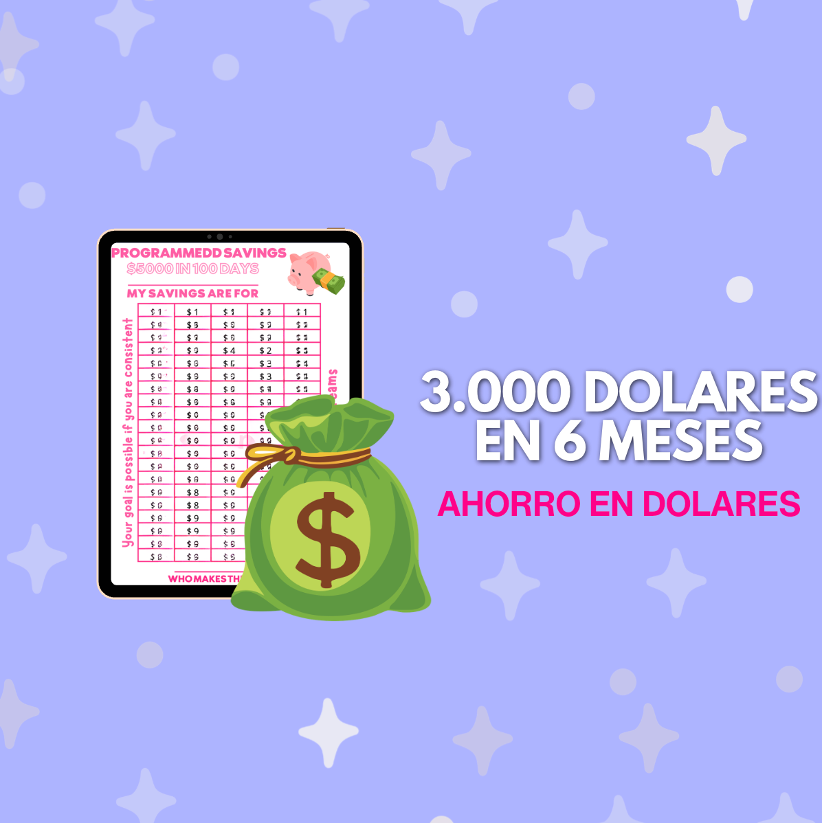 3.000 dólares en 6 meses